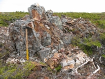 Gold and Silver mineralized quartz veins at the Pinnacle Prospect