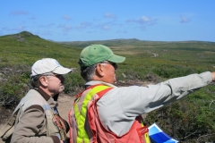 Global Epithermal Gold-Silver specialist Dr. Jeff Hedenquist (left) and Puddle Pond COO Vic French (right) viewing the Heritage Project, September 2016
